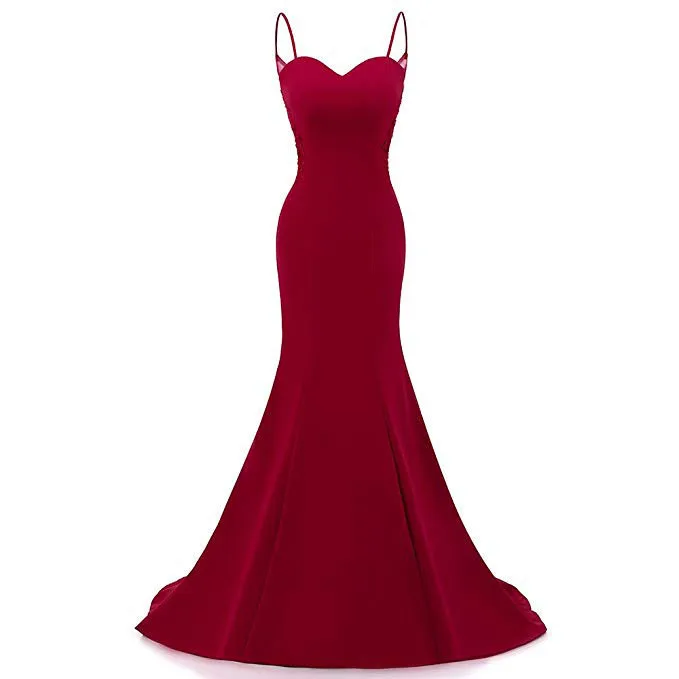 2019 New Fashion Red Sexy Mermaid Evening Dress Long Prom Dress Spaghetti Strap Solid Color Appliques Beading Formal Party Dress
2019 New Fashion Red Sexy Mermaid Evening Dress Long Prom Dress Spaghetti Strap Solid Color Appliques Beading Formal Party Dress