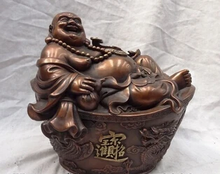 Fast shipping 9" China Purple Bronze Dragon Phoenix Happy Laugh Maitreya Buddha YuanBao Statue
Fast shipping 9" China Purple Bronze Dragon Phoenix Happy Laugh Maitreya Buddha YuanBao Statue