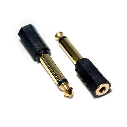 50pcs GOLD PLATED 6.35MM 1/4" MONO Male PLUG TO 3.5MM Female STEREO JACK SOCKET ADAPTER
50pcs GOLD PLATED 6.35MM 1/4" MONO Male PLUG TO 3.5MM Female STEREO JACK SOCKET ADAPTER