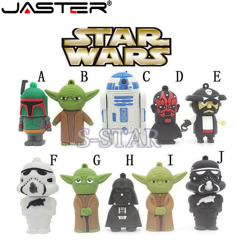 JASTER 100% реальные ёмкость Бесплатная доставка Star Wars Творческий R2D2 Робот Модель 16 ГБ