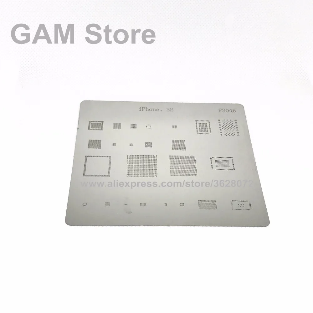 For iPhone SE BGA Stencil CPU RAM Wifi Nand Flash Baseband Power Amplifier Audio IC Reballing Chip Pin Solder Template P3045
For iPhone SE BGA Stencil CPU RAM Wifi Nand Flash Baseband Power Amplifier Audio IC Reballing Chip Pin Solder Template P3045