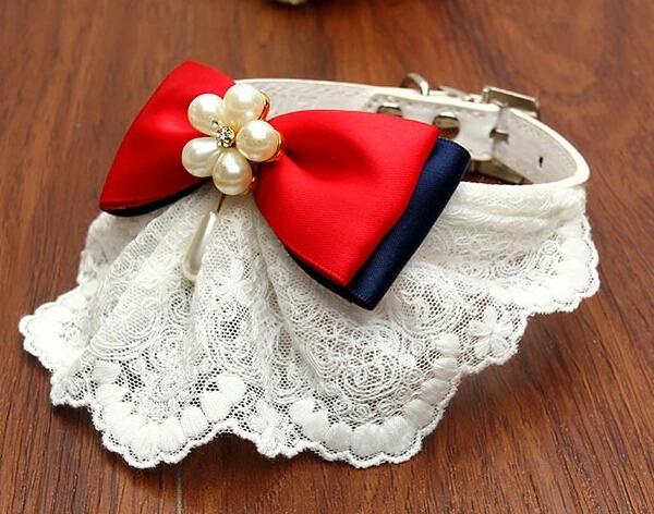 Luxurious dogs cats fashion lace bowknot pearl collar pet dog cat collars supplies doggy grooming puppy accessories 1pcs
Luxurious dogs cats fashion lace bowknot pearl collar pet dog cat collars supplies doggy grooming puppy accessories 1pcs