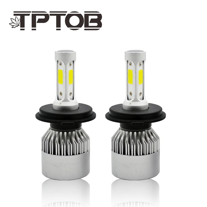 Светодиодный головной фонарь TPTOB H4 H7 H11 H1 H3 9005 9006 COB 72 вт 8000 лм 6500 к|Передние LED-фары
