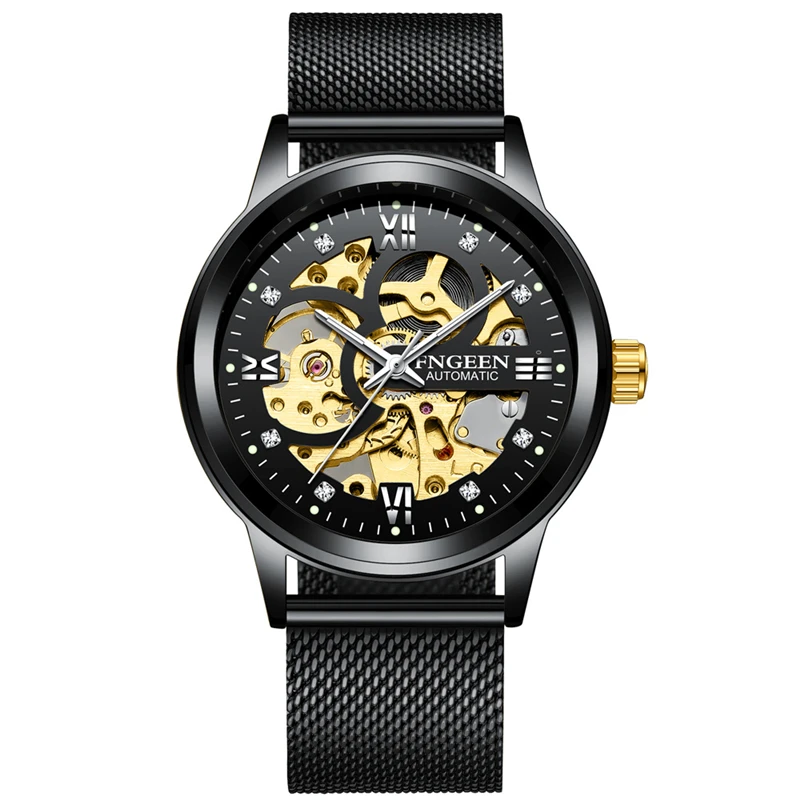 2020 Men Watches Automatic Mechanical Watch Male Luminous Wristwatch Stainless Steel Mesh Band Luxury Brand Sports Gold Watches
2020 Men Watches Automatic Mechanical Watch Male Luminous Wristwatch Stainless Steel Mesh Band Luxury Brand Sports Gold Watches