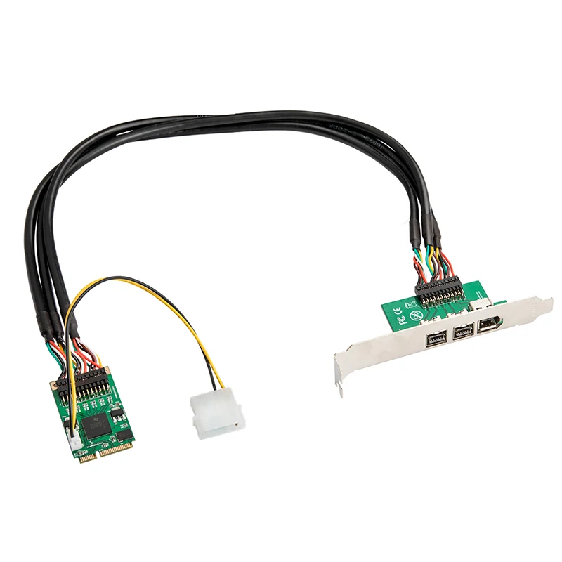 Плата контроллера Mini PCI-E к IEEE 1394 1 порт Firewire 1394A и 2 порта 1394B для цифровой камеры DV съемные диски
Плата контроллера Mini PCI-E к IEEE 1394 1 порт Firewire 1394A и 2 порта 1394B для цифровой камеры DV съемные диски