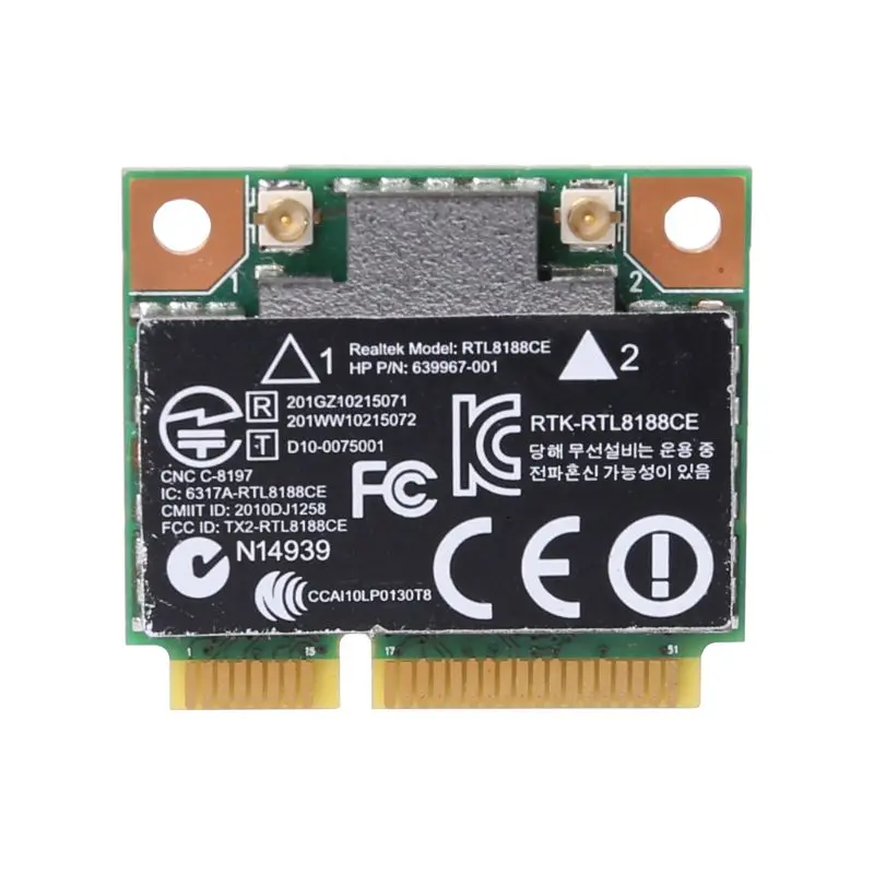 Беспроводная Wi-Fi-карта RTL8188CE 640926-001, 1 шт., для ноутбука HP 4431S, 4436S, 4430S, 4230S, 4730S
Беспроводная Wi-Fi-карта RTL8188CE 640926-001, 1 шт., для ноутбука HP 4431S, 4436S, 4430S, 4230S, 4730S