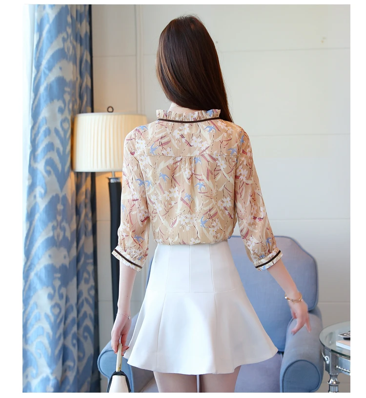 2018 fashion print chiffon women's clothing shirt summer sweet floral women blouse blusas o-neck OL women tops blouse D842 30
2018 fashion print chiffon women's clothing shirt summer sweet floral women blouse blusas o-neck OL women tops blouse D842 30