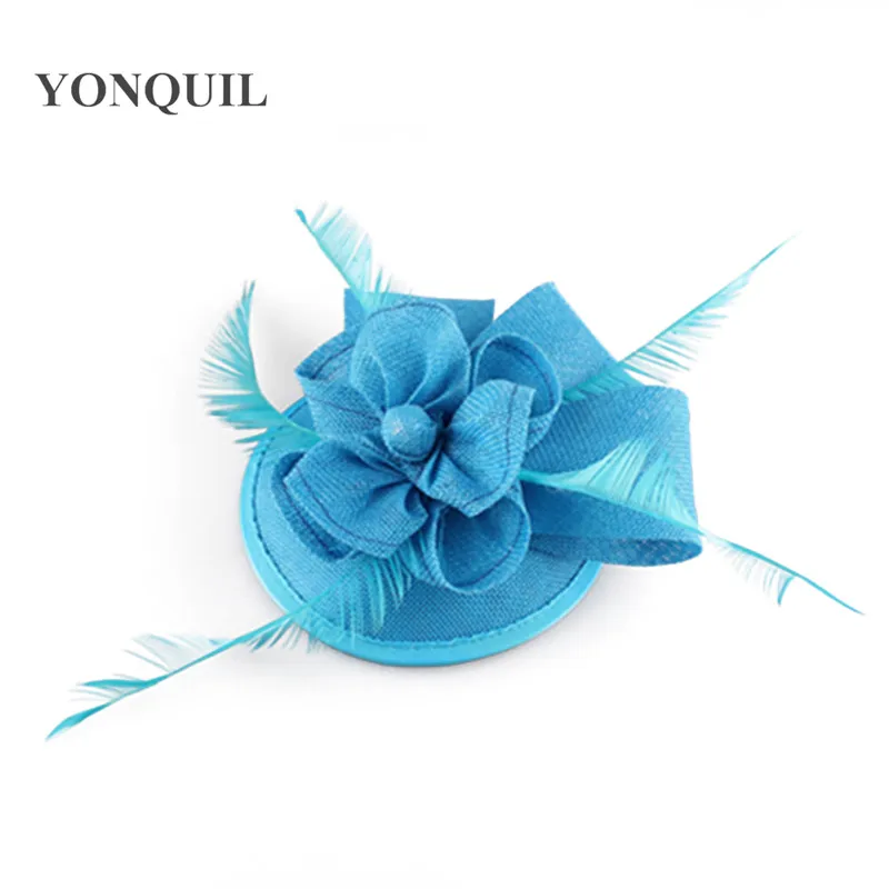 Imitation Sinamay Fabric Fascinator Hat with Feather Wedding Headwear Church Hat for Bridal Hair Accessories Wholesale 17Color
Imitation Sinamay Fabric Fascinator Hat with Feather Wedding Headwear Church Hat for Bridal Hair Accessories Wholesale 17Color