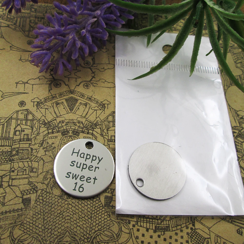 20pcs--"happy super sweet 16"stainless steel charms more style for choosing DIY pendants for necklace
20pcs--"happy super sweet 16"stainless steel charms more style for choosing DIY pendants for necklace