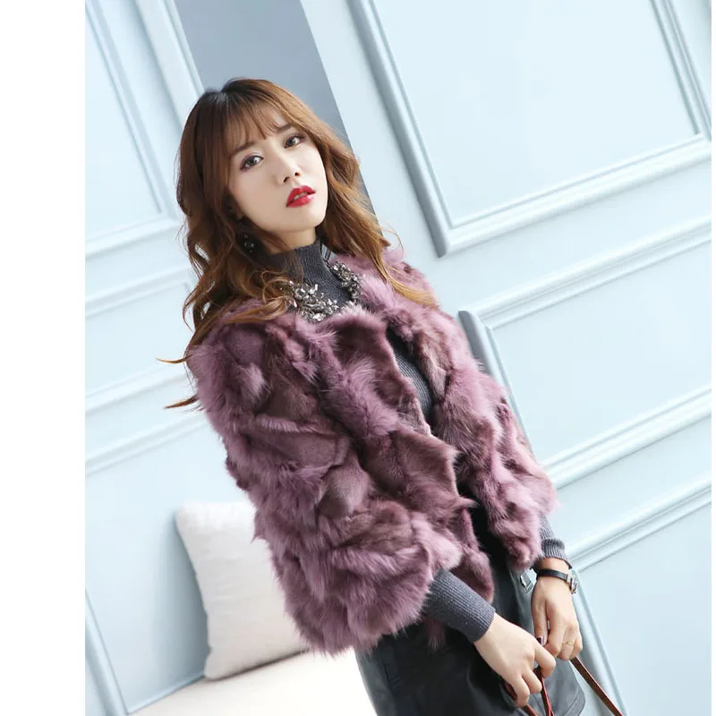 High quality natural fox fur jackets women O neck 3/4 sleeve short style real fur coats 2019 new fashion autumn winter
High quality natural fox fur jackets women O neck 3/4 sleeve short style real fur coats 2019 new fashion autumn winter