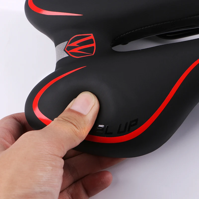 WHeeL UP Breathable Soft Bike Bicycle Saddle PVC Leather Comfortable Road Mountain Bike Seat Thick Pad Hollow Bike Saddle 2021
WHeeL UP Breathable Soft Bike Bicycle Saddle PVC Leather Comfortable Road Mountain Bike Seat Thick Pad Hollow Bike Saddle 2021