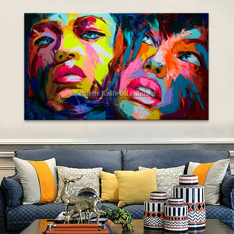 Francoise Nielly canvas Painting Palette knife Face oil painting wall art pictures for living room home decor caudros decoracion
Francoise Nielly canvas Painting Palette knife Face oil painting wall art pictures for living room home decor caudros decoracion
