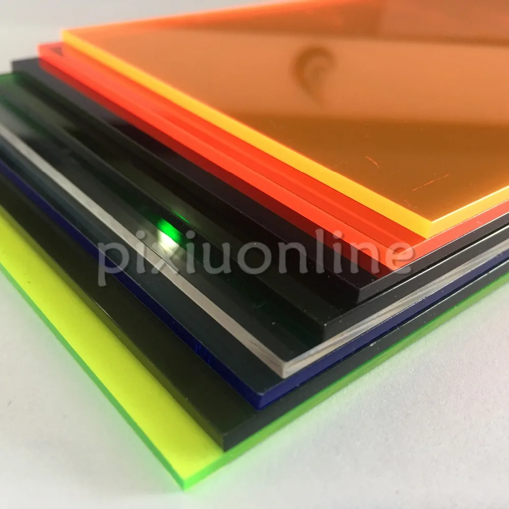 8 различных цветов акриловых досок 10*20 см J351 Perspex прозрачные пластиковые листы для