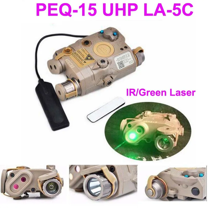Tactical PEQ LA-5C UHP Green Laser IR White Light Hunting Rifle PEQ 15 Flashlight Airsoft Laser Sight for Picatinny Rail
Tactical PEQ LA-5C UHP Green Laser IR White Light Hunting Rifle PEQ 15 Flashlight Airsoft Laser Sight for Picatinny Rail
