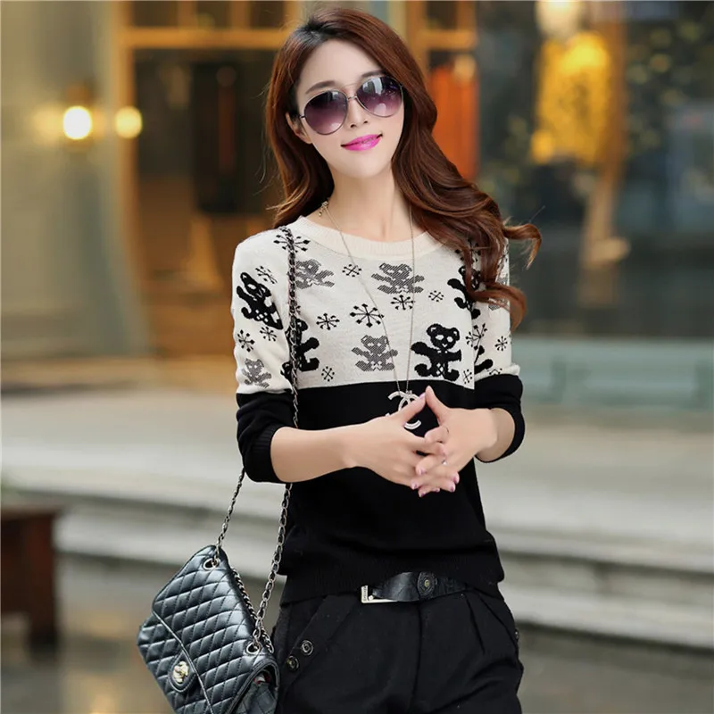 o neck sweater color matching new loose sweater female long sleeve pullovers sweaters women casual clothes print knitwear
o neck sweater color matching new loose sweater female long sleeve pullovers sweaters women casual clothes print knitwear