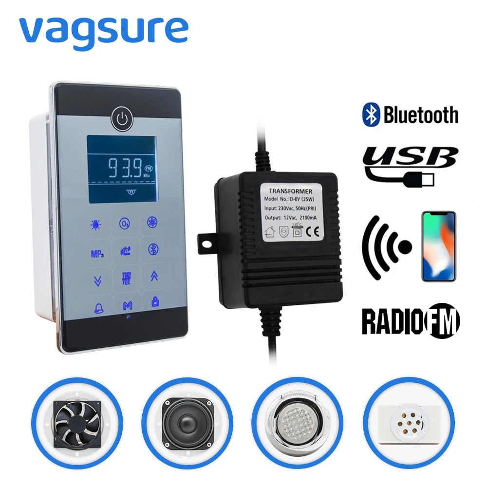 IPX5 Waterproof CE Certified Touch Screen Big LCD Display Freehand Telephone Shower Cabin Shower Radio Control Bluetooth
IPX5 Waterproof CE Certified Touch Screen Big LCD Display Freehand Telephone Shower Cabin Shower Radio Control Bluetooth