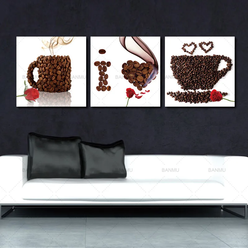 Wall Art 3 Pieces Wall Art for Home Decor Flower Canvas Print BANMU Coffee Cup and Coffee Bean Canvas for Restaurant Rose
Wall Art 3 Pieces Wall Art for Home Decor Flower Canvas Print BANMU Coffee Cup and Coffee Bean Canvas for Restaurant Rose