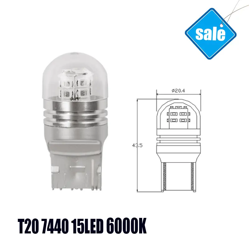 4pcs/lot T20 7440 Automobile LED Front Rear Side Turn Signals Light Cars Bulbs Brightest 7.5W 6000K White15SMD 5730
4pcs/lot T20 7440 Automobile LED Front Rear Side Turn Signals Light Cars Bulbs Brightest 7.5W 6000K White15SMD 5730