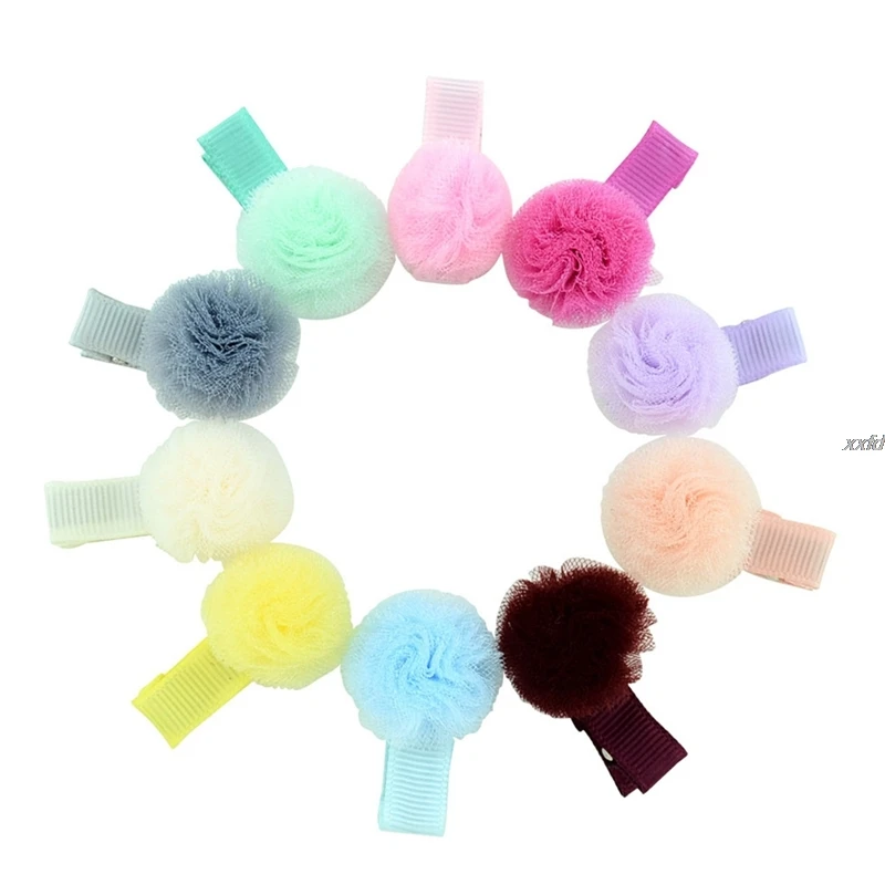 10Pcs Baby Girls Small Tulle Ball Hair Clips Handmade Barrettes Head Accessories Hot! Drop shipping
10Pcs Baby Girls Small Tulle Ball Hair Clips Handmade Barrettes Head Accessories Hot! Drop shipping