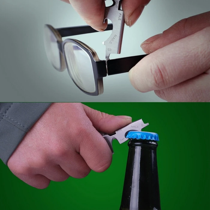 Multifunction 8 in 1 Stainless Steel Key Chain Holder Screwdriver Bottle Opener For Nail File Thread Cutter Tweezers | Инструменты