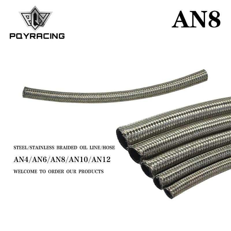 PQY - AN8 8AN AN-8 (11.2MM/7/16" ID) STAINLESS STEEL BRAIDED FUEL OIL LINE WATER HOSE ONE FEET 0.3M PQY7113-1
PQY - AN8 8AN AN-8 (11.2MM/7/16" ID) STAINLESS STEEL BRAIDED FUEL OIL LINE WATER HOSE ONE FEET 0.3M PQY7113-1