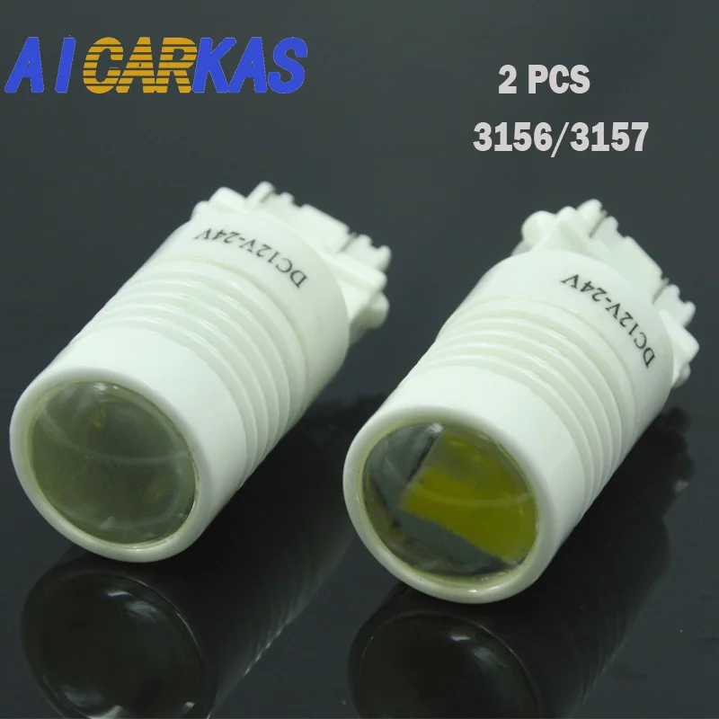 Светодиодный стоп-сигнал AICARKAS T25 3156 3157 белый 6000 К задний 12 В 24 | Автомобили и