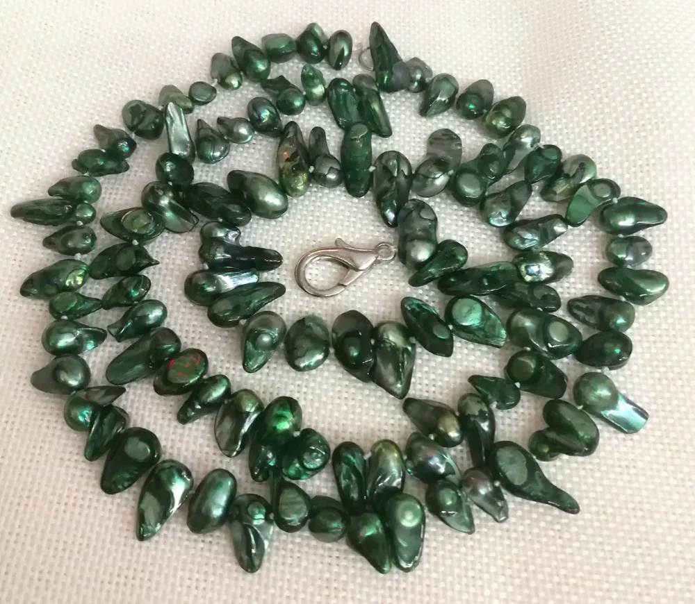 Woman jewelry 50'' 128cm necklace 8x16mm Dark Green beads Natural SOUTH SEA SHELL PEARL NECKLACE Gift
Woman jewelry 50'' 128cm necklace 8x16mm Dark Green beads Natural SOUTH SEA SHELL PEARL NECKLACE Gift