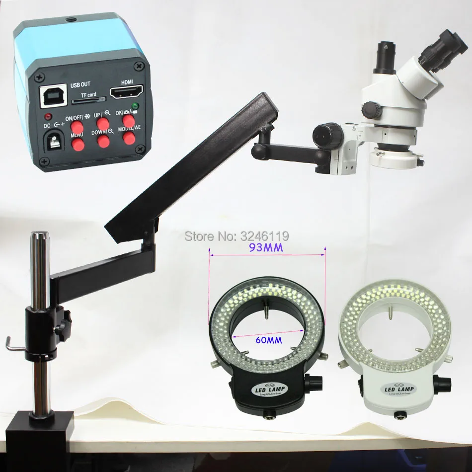 7X-90X Trinocular Industrial Microscope Long Arm Clamp Large Stereo Table Stand With 14MP HDMI USB Camera Mobile Phone Repair
7X-90X Trinocular Industrial Microscope Long Arm Clamp Large Stereo Table Stand With 14MP HDMI USB Camera Mobile Phone Repair