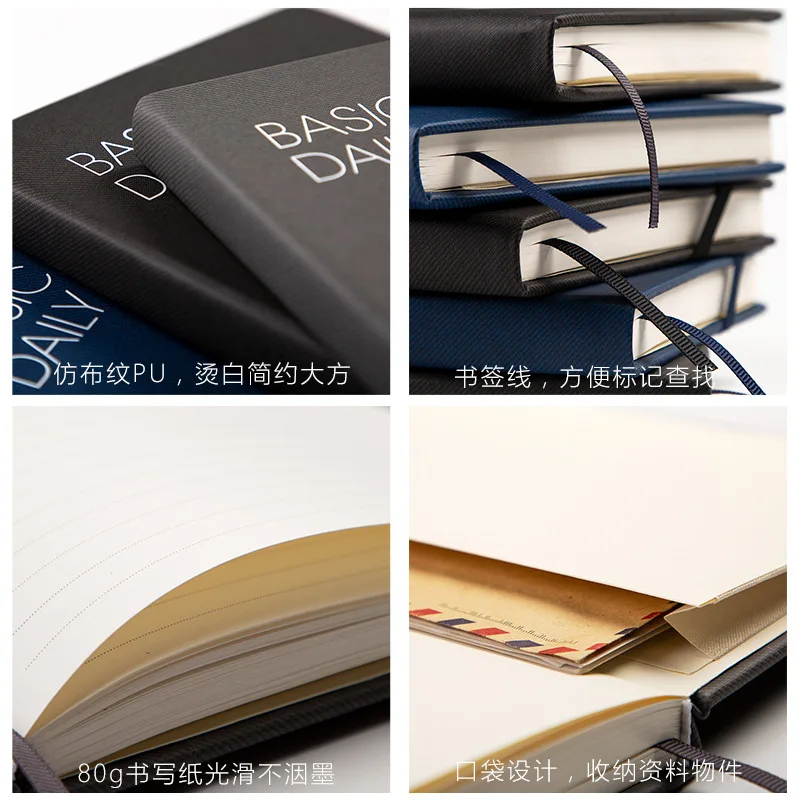 Thick Notebook with Pen Loop A5 Writing Notebook Diary with Pocket 128 Sheets/8.5 x 5.7 Inch
Thick Notebook with Pen Loop A5 Writing Notebook Diary with Pocket 128 Sheets/8.5 x 5.7 Inch