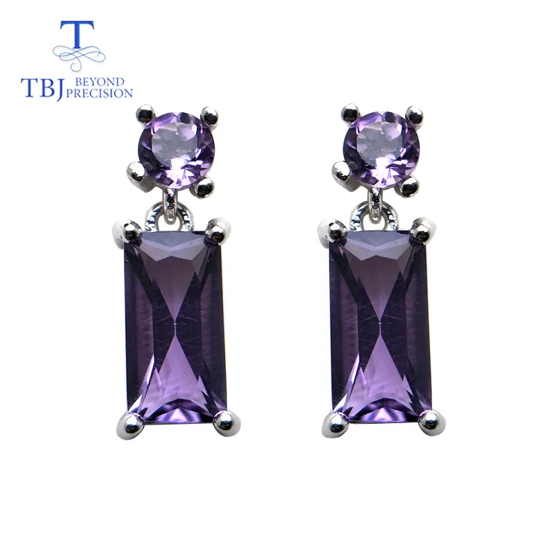 TBJ,100% Natural amethyst gemstone simple design earring white color in 925 sterling silver fine jewelry with gift box for woman
TBJ,100% Natural amethyst gemstone simple design earring white color in 925 sterling silver fine jewelry with gift box for woman