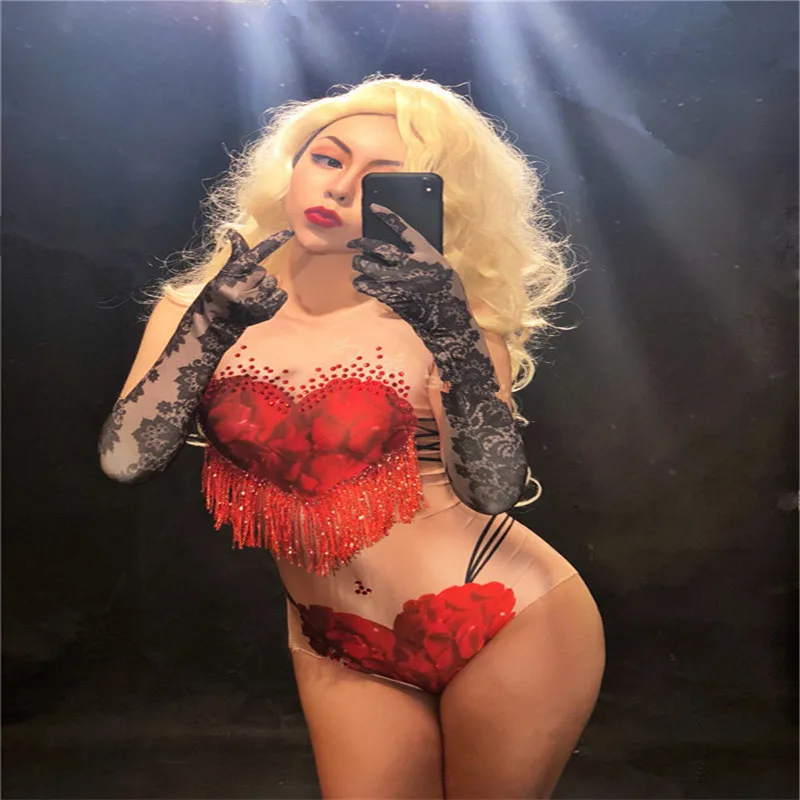 F96 Red sexy jumpsuit female rose High-slit bodysuit singer performance wears outfit sexy dresses clothe rose bikini disco bra
F96 Red sexy jumpsuit female rose High-slit bodysuit singer performance wears outfit sexy dresses clothe rose bikini disco bra