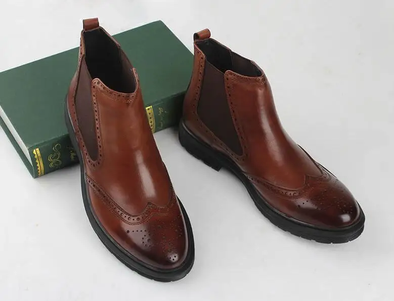 Ankle boots shoes men slip on high top casual shoes elastic band carved brogue shoes pointed toes brown dress flats dress boots
Ankle boots shoes men slip on high top casual shoes elastic band carved brogue shoes pointed toes brown dress flats dress boots
