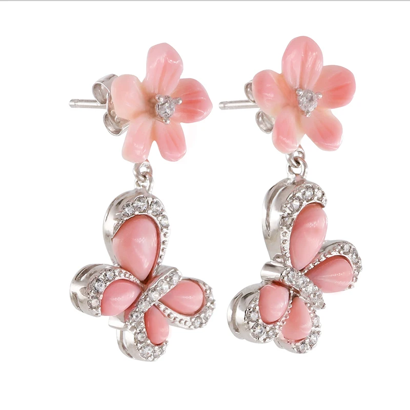 Natural shell real 925 silver stud earrings for women,flower butterfly shape , fashion with semi-precious stone
Natural shell real 925 silver stud earrings for women,flower butterfly shape , fashion with semi-precious stone