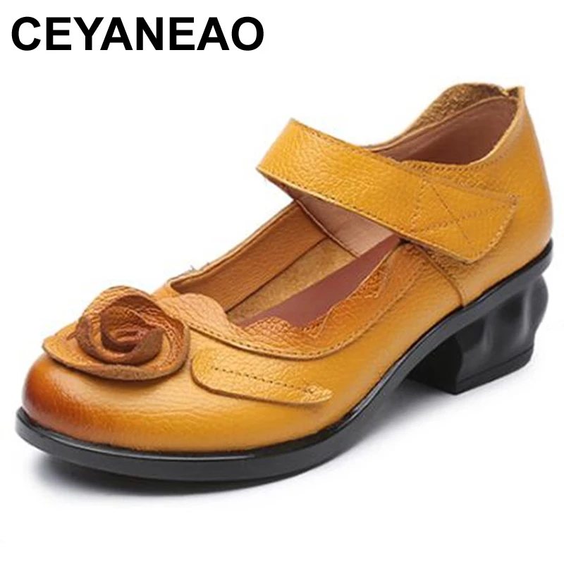 CEYANEAO Cowhide Flowers Women Shoes 2019 spring ComfortableNon-slip Fashion Shoes Genuine Leather Shoes High Heels 4CmE1520
CEYANEAO Cowhide Flowers Women Shoes 2019 spring ComfortableNon-slip Fashion Shoes Genuine Leather Shoes High Heels 4CmE1520