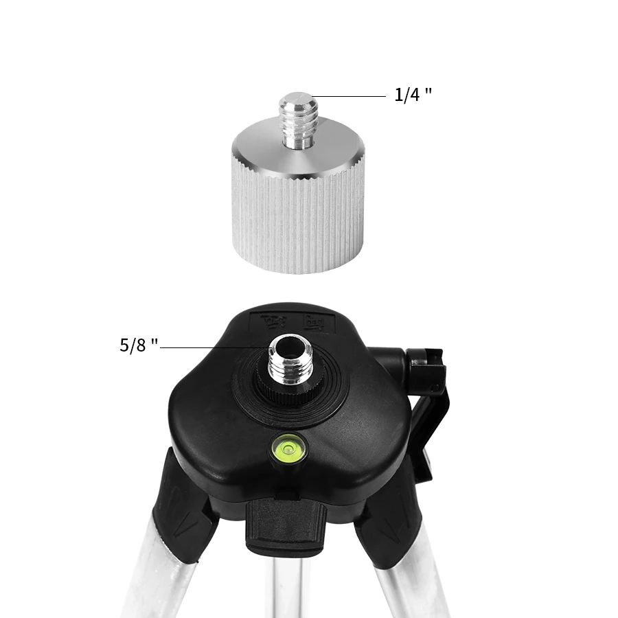 5/8'' to 1/4" adpater for 1/4 Thread Laser Level & Rangefinder 5/8" tripod stand
5/8'' to 1/4" adpater for 1/4 Thread Laser Level & Rangefinder 5/8" tripod stand