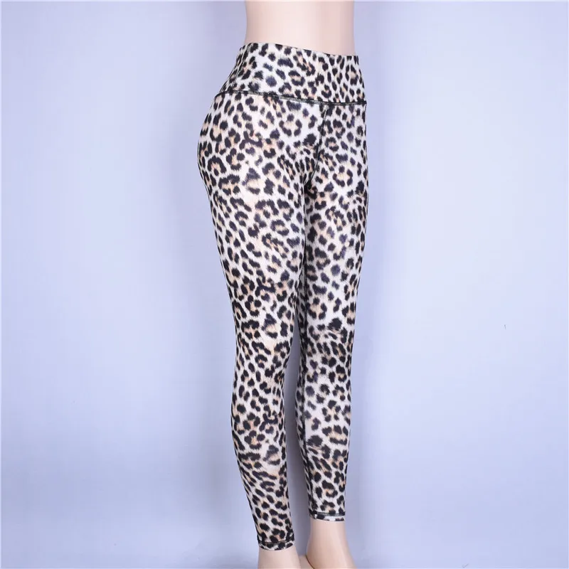 

Women Fitness Push Up Leggings High Waist Elastic Workout Legging Pants 2019 Fashion Female Leopard Printed Leggings Femme