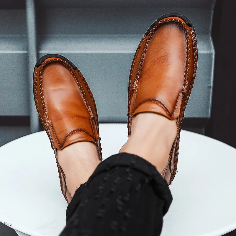 AKZ New Fashion Spring Summer shoes Men Casual shoes cow Split Leather Breathable Comfortable Light Male Flat shoes Slip
AKZ New Fashion Spring Summer shoes Men Casual shoes cow Split Leather Breathable Comfortable Light Male Flat shoes Slip