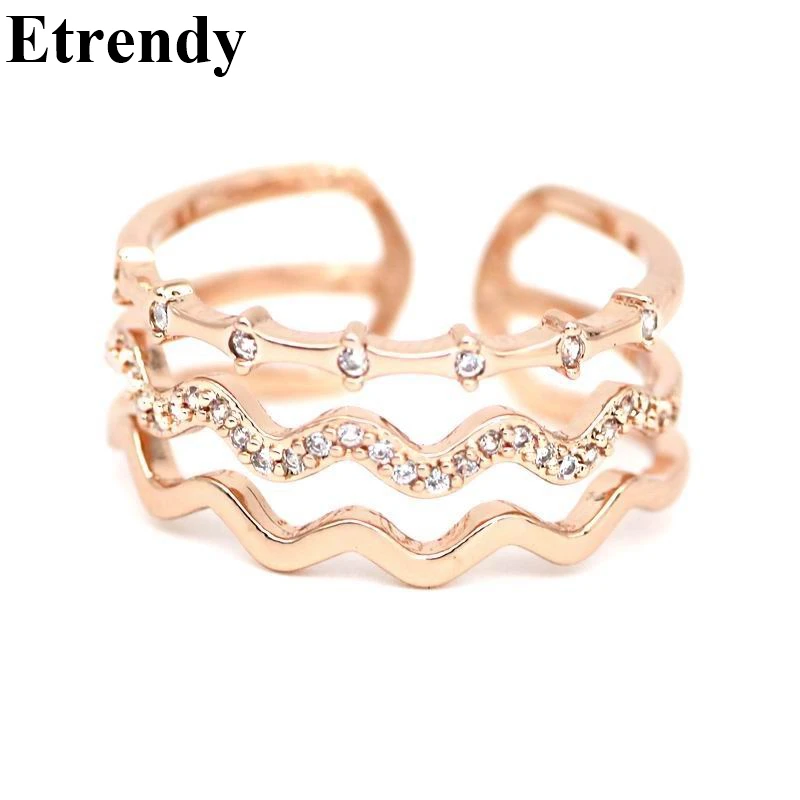 Rose Gold Color Wave Design Multilayer Rings For Women Adjustable Fashion Jewelry Finger Ring New Open Design Bijoux Gifts
Rose Gold Color Wave Design Multilayer Rings For Women Adjustable Fashion Jewelry Finger Ring New Open Design Bijoux Gifts