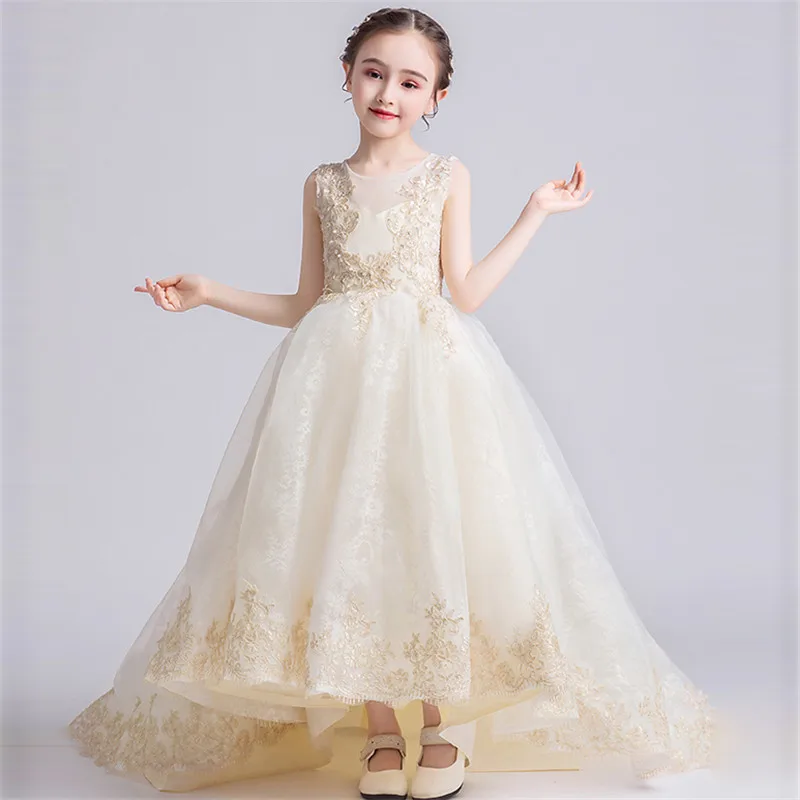 2019 Summer Luxury fancy little girls children champagne evening birthday party long tail dress elegant kids teens lace dresses
2019 Summer Luxury fancy little girls children champagne evening birthday party long tail dress elegant kids teens lace dresses