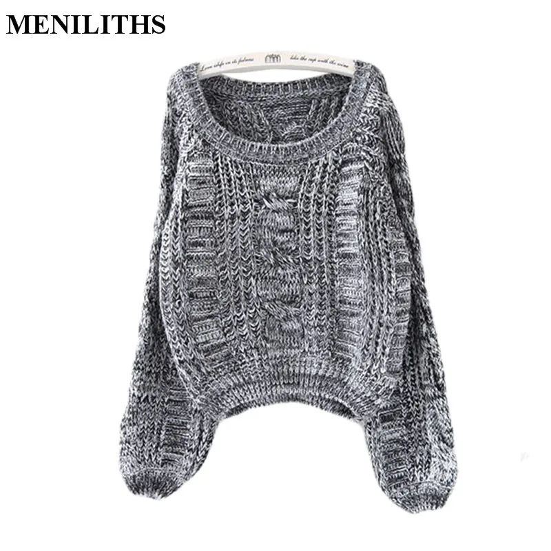 MENILITHS New 2018 Autumn Winter Twist Soft Casual Women Sweaters And Pullovers Lantern Sleeve Short Sweater Loose Pull Femme
MENILITHS New 2018 Autumn Winter Twist Soft Casual Women Sweaters And Pullovers Lantern Sleeve Short Sweater Loose Pull Femme