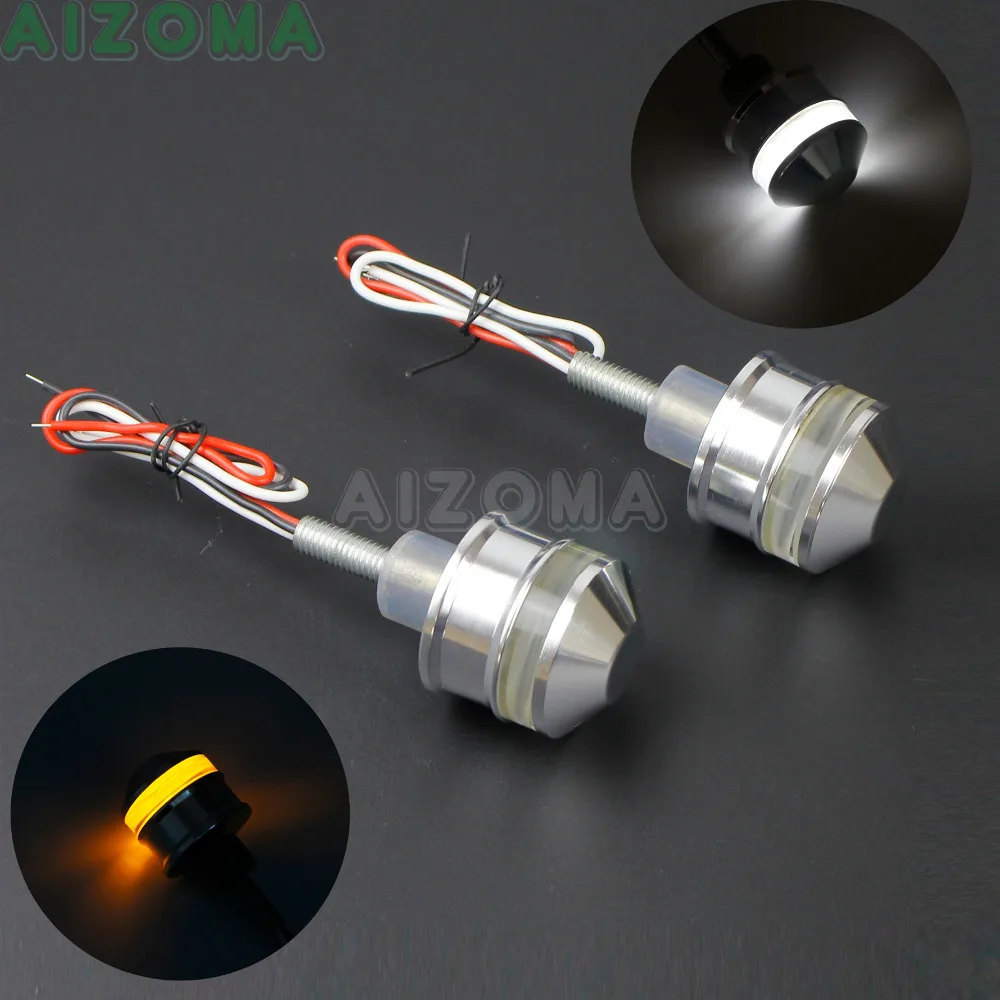 Silver 1'' Handlebar Turn Signal Flasher Indicator For Kawasaki Harley Yamaha Honda 25mm Bar LED Grip End Blinker Signal Lights
Silver 1'' Handlebar Turn Signal Flasher Indicator For Kawasaki Harley Yamaha Honda 25mm Bar LED Grip End Blinker Signal Lights