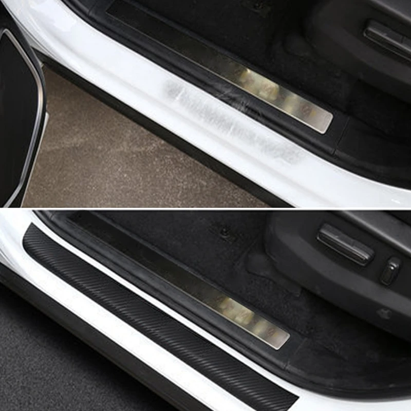 4 шт. защитные карбоновые накладки на пороги для Chevrolet Cruze Sedan|carbon sticker|door scuffcar styling |