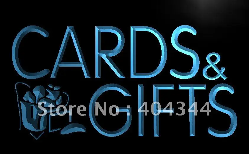 LB505- Cards & Gifts Display Lure LED Neon Light Sign home decor crafts