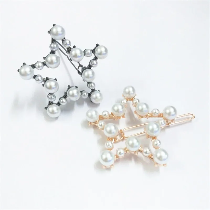 Unique Design Brand Stars Barrettes Pearl Women Hair Jewelry Geometric Hairpins with Pearls Hair Clip Wedding Hair Accessories
Unique Design Brand Stars Barrettes Pearl Women Hair Jewelry Geometric Hairpins with Pearls Hair Clip Wedding Hair Accessories