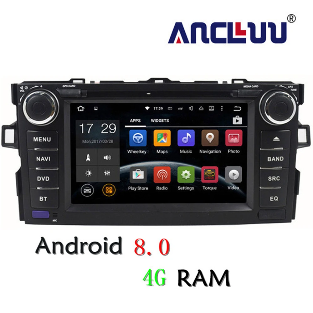 4G RAM Android 8 0 Автомобильный dvd плеер для Toyota Auris 2006 2007 2008 2009 2010 2011 raido gps навигация
