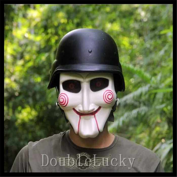 Hot Sale Worldwide CS Game Movie Saw Mask Jigsaw Puppet Mask Halloween Full Face Mask Latex Creepy Scary Worldwide Sale War Mask
Hot Sale Worldwide CS Game Movie Saw Mask Jigsaw Puppet Mask Halloween Full Face Mask Latex Creepy Scary Worldwide Sale War Mask