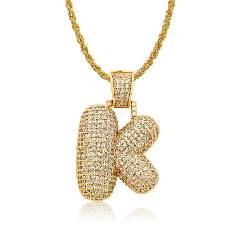 Lucky Sonny Top Quality Bubble Letter K Pendant Necklace Cubic Zirconia Paved Alphabet Gold Color Initial Hip Hop Jewelry Bijoux
Lucky Sonny Top Quality Bubble Letter K Pendant Necklace Cubic Zirconia Paved Alphabet Gold Color Initial Hip Hop Jewelry Bijoux
