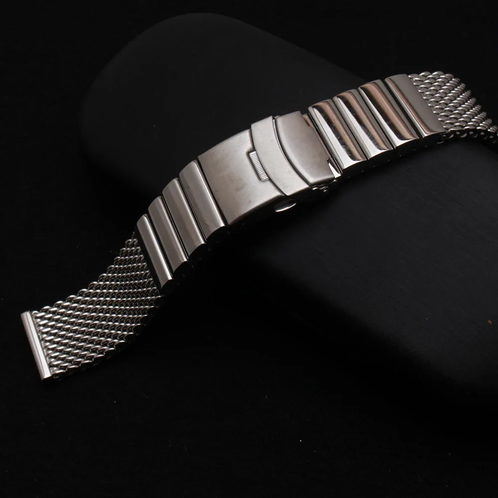 18/20/22/24 mm Wristband Luxury Stainless Steel Strap Polished Silver Milanese Shark Mesh watches Band for Men Women Wristwatch
18/20/22/24 mm Wristband Luxury Stainless Steel Strap Polished Silver Milanese Shark Mesh watches Band for Men Women Wristwatch