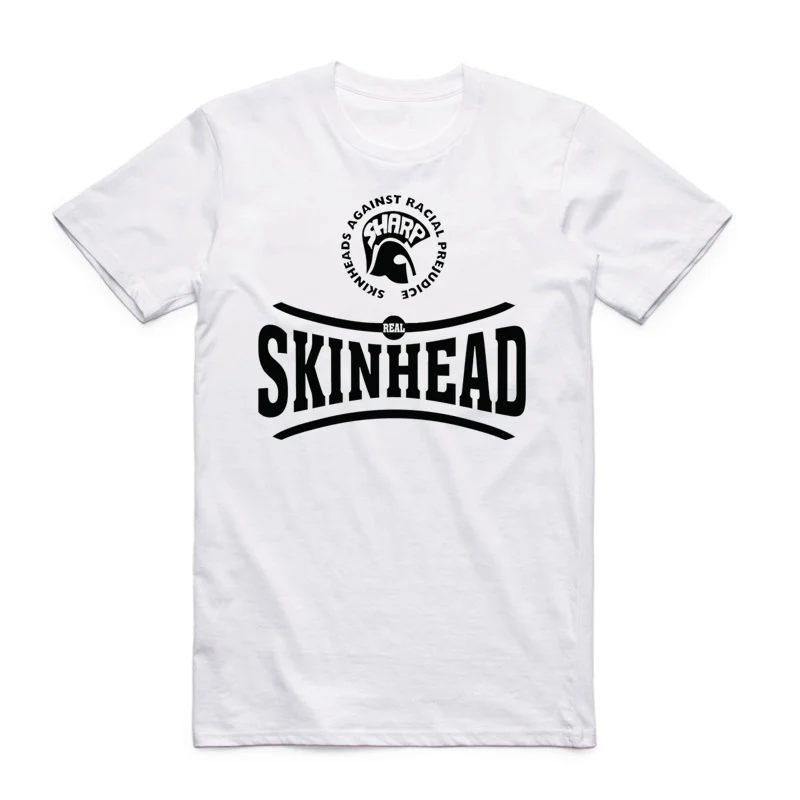 Мужская футболка азиатского размера с принтом Skinhead летняя повседневная круглым