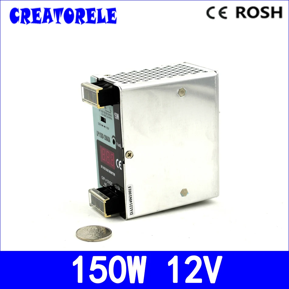 ac to dc 150w -LP-150-12 12v 12.5a din Rail Digital display led driver source swtching power supply volt
ac to dc 150w -LP-150-12 12v 12.5a din Rail Digital display led driver source swtching power supply volt